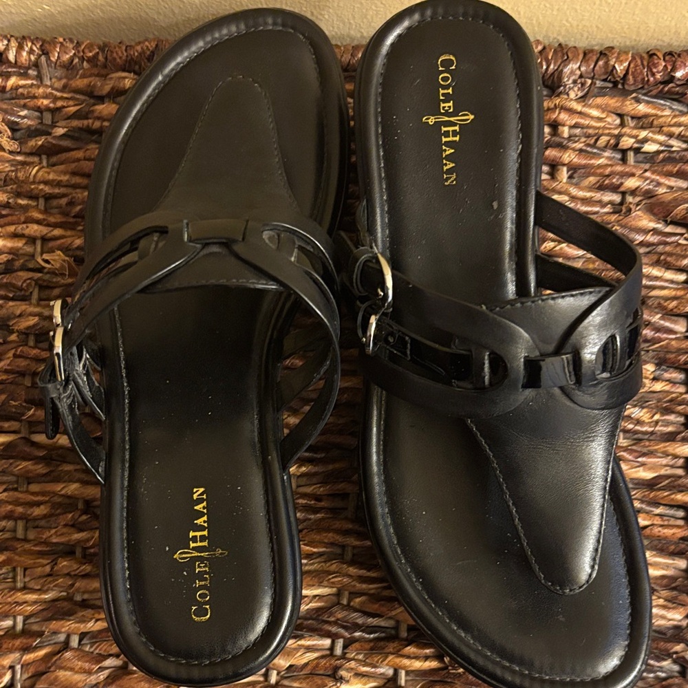 Cole Haan Women's Black Leather Sandals